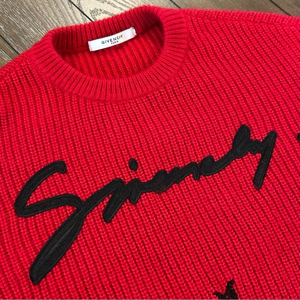 Givenchy Sweater Alpaca Blend with Black Lace Detailing Size XS